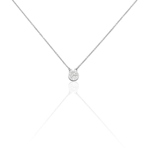Collier Audrey-rose Argent Blanc - Colliers fantaisie Femme | Histoire d’Or
