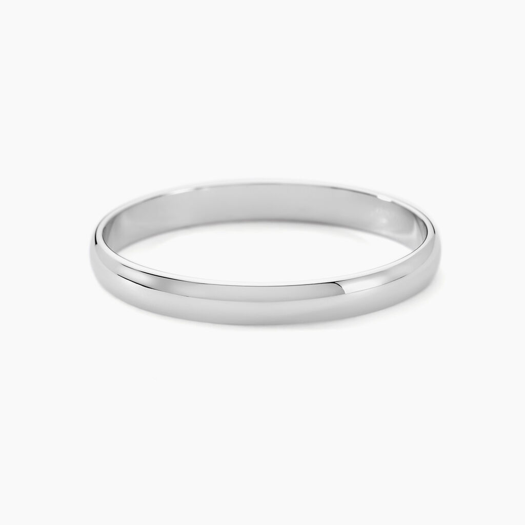 Alliance Meredithe Demi Jonc Classique Or Blanc - Alliances Famille | Histoire d’Or