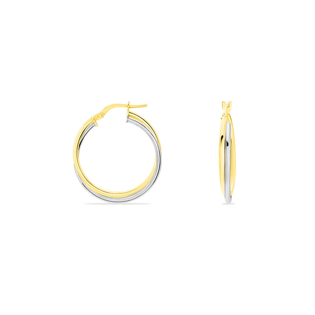 Créoles Tita Or Bicolore - Boucles d'oreilles créoles Femme | Histoire d’Or