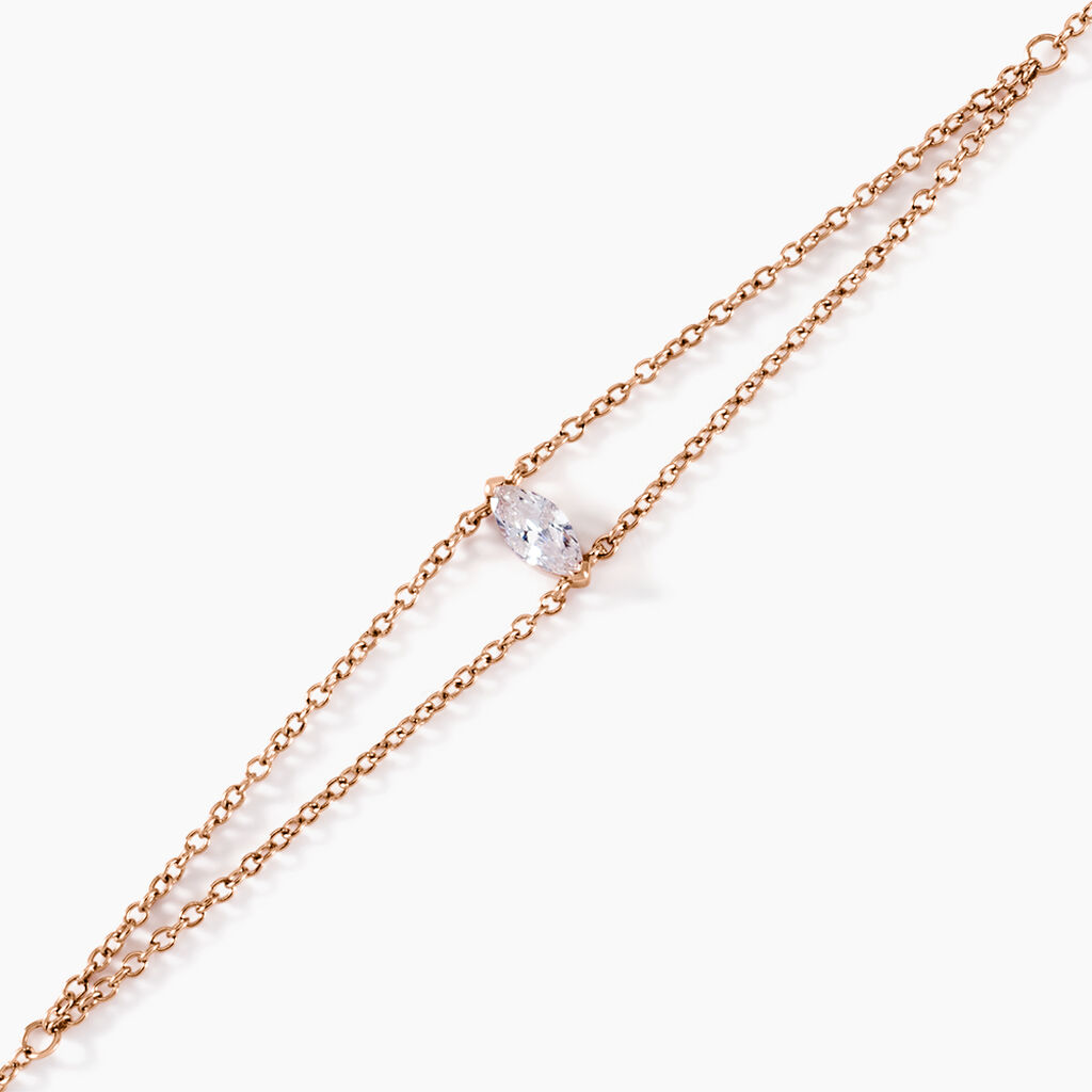 Bracelet Giulette Argent Rose Oxyde De Zirconium - Bracelets Femme | Histoire d&rsquo;Or