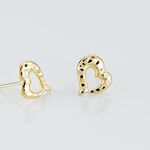 Boucles D'oreilles Puces Anne-maudae Coeurs Or Jaune - Clous d'oreilles Femme | Histoire d&rsquo;Or