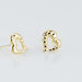 Boucles D'oreilles Puces Anne-maudae Coeurs Or Jaune - Clous d'oreilles Femme | Histoire d’Or