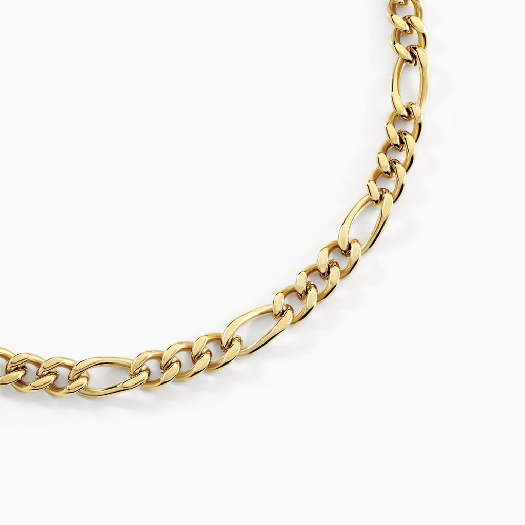 Collier Maille Acier Doré Virgil