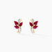 Boucles D'oreilles Puces Angie Or Jaune Rubis Diamant - Clous d'oreilles Femme | Histoire d’Or