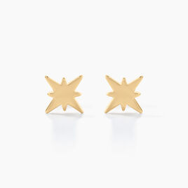 Boucles D'oreilles Puces Alisee Plaqué Or Jaune - Boucles d'Oreilles Etoile Femme | Histoire d’Or
