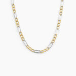 Cha&icirc;ne Cameo Maille Alternee 1/3 Or Bicolore - Chaines Homme | Histoire d&rsquo;Or