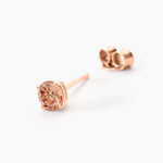 Boucles D'oreilles Puces Argent Rose Rio Santa Teresa Oxyde - Boucles d'oreilles fantaisie Femme | Histoire d&rsquo;Or