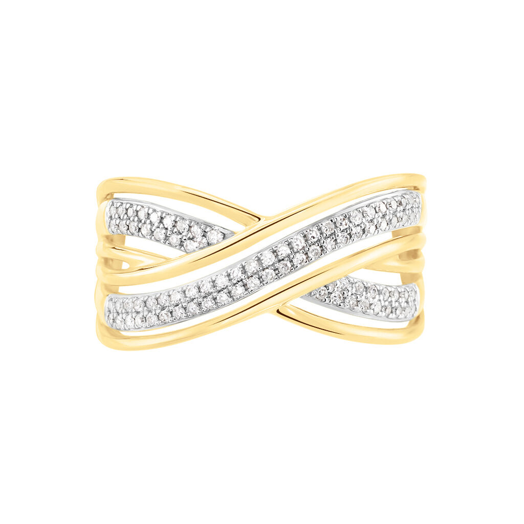 Bague Pivoine Or Jaune Diamant - Bagues avec pierre Femme | Histoire d’Or