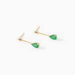 Boucles D'oreilles Pendantes Pluie D'Eclat Or Jaune Emeraude - Boucles d'oreilles pendantes Femme | Histoire d&rsquo;Or