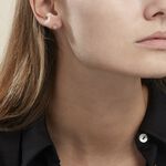 Boucles D'oreilles Puces Argent Rose Donella Oxyde De Zirconium - Boucles d'oreilles fantaisie Femme | Histoire d&rsquo;Or