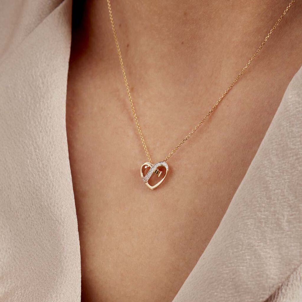 Collier Juliane Or Jaune Diamant - Colliers Coeur Femme | Histoire d’Or