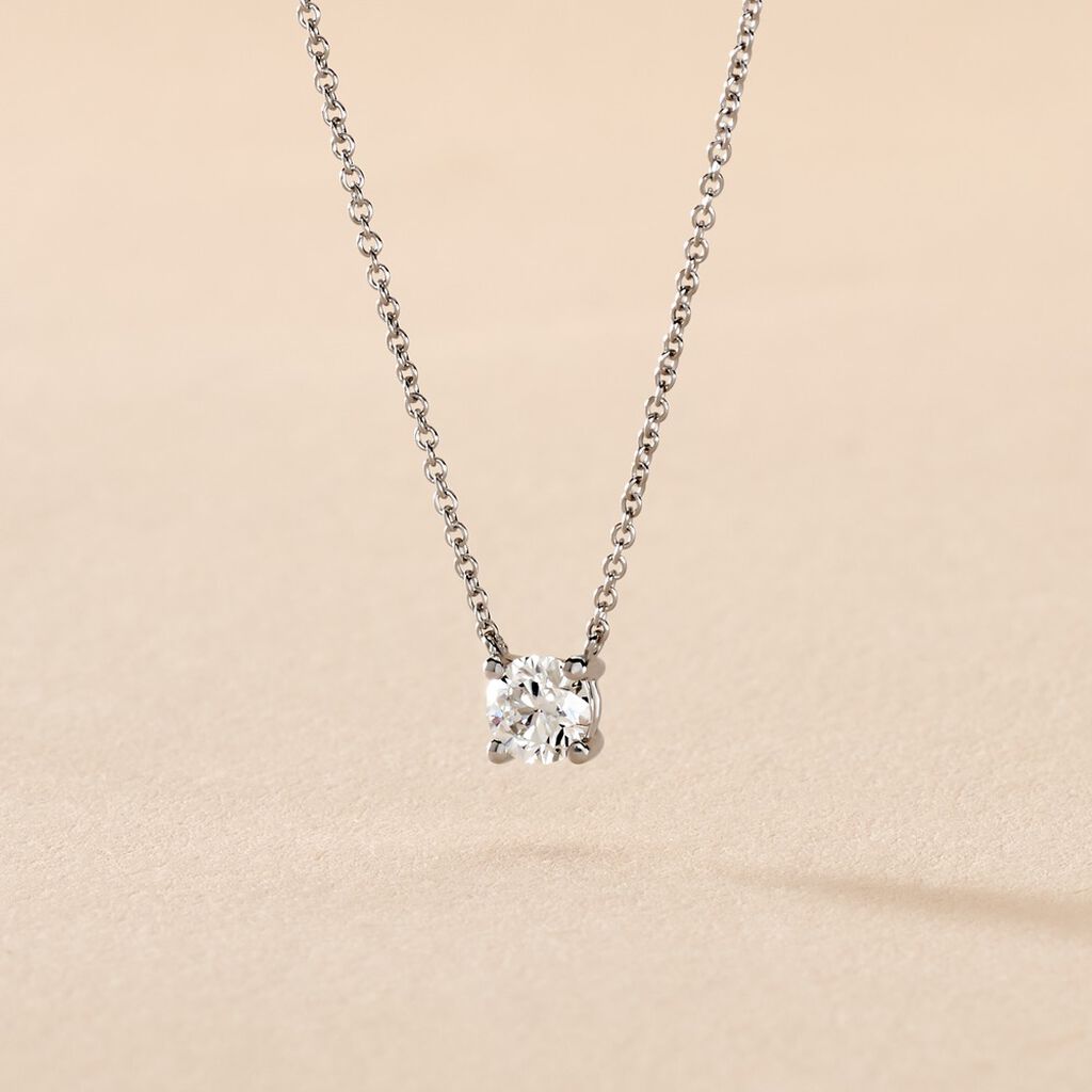 Collier Aphrodite Or Blanc Diamant - Colliers Femme | Histoire d’Or