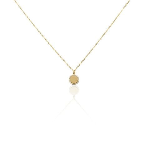 Collier Nehemiah Plaque Or Oxyde De Zirconium - Colliers fantaisie Femme | Histoire d&rsquo;Or