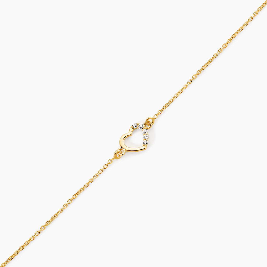 Bracelet Or Jaune Vehanouche Oxydes De Zirconium - Bracelets Enfant | Histoire d&rsquo;Or