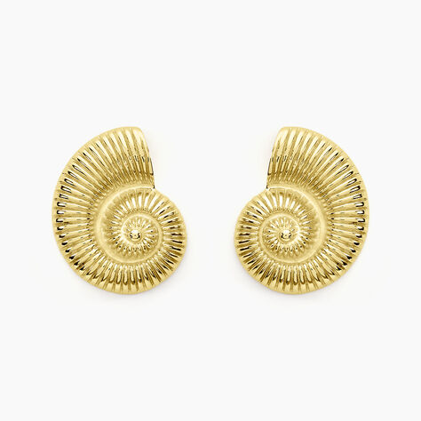 Boucles D'oreilles Puces Mermaid Acier Jaune - Boucles d'oreilles fantaisie Femme | Histoire d’Or