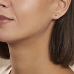 Boucles D'oreilles Puces Fidelia Boule Or Blanc - Clous d'oreilles Femme | Histoire d&rsquo;Or