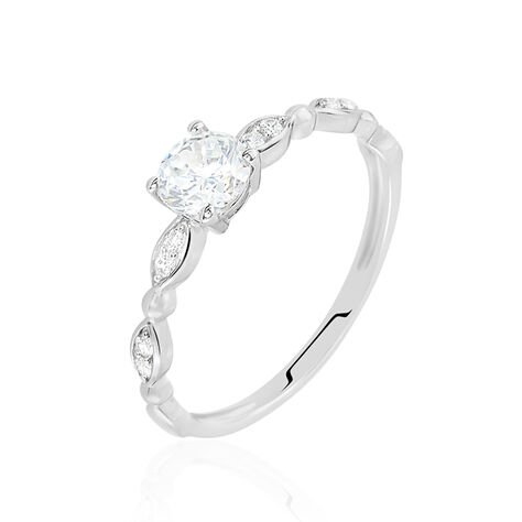 Bague Solitaire Anysia Or Blanc Oxyde De Zirconium - Bagues solitaires Femme | Histoire d’Or