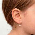 Boucles D'oreilles Pendantes Cleomela Coeur Or Jaune Nacre - Boucles d'oreilles pendantes Enfant | Histoire d&rsquo;Or