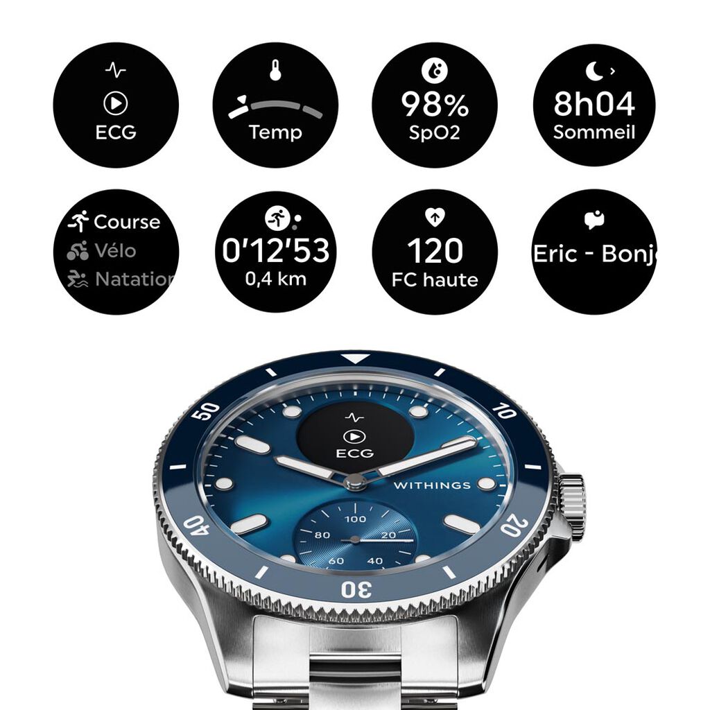 Montre Connectée Withings Scanwatch Nova - Montres connectées Homme | Histoire d’Or