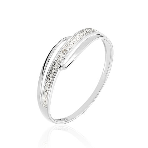 Bague Solena Or Blanc Diamant - Bagues avec pierre Femme | Histoire d’Or