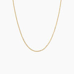 Chaine Igoa Maille Forcat Diamantee Argent Dor&eacute; A L'Or 750/1000 - Chaines Unisex | Histoire d&rsquo;Or
