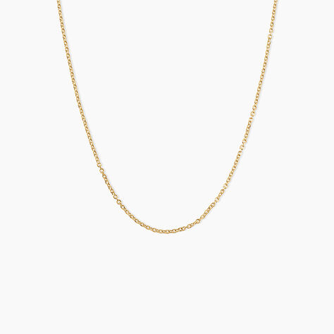 Chaine Igoa Maille Forcat Diamantee Argent Dor&eacute; A L'Or 750/1000 - Chaines Unisex | Histoire d&rsquo;Or