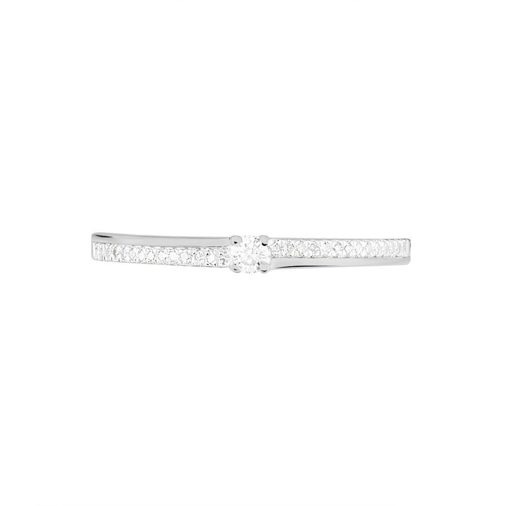 Bague Solitaire Alexandra Or Blanc Diamant -  Femme | Histoire d’Or