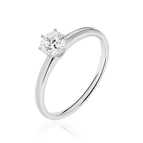 Bague Solitaire Natalia Or Blanc Diamant - Bagues solitaires Femme | Histoire d’Or