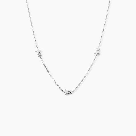 Collier Argent Blanc Astria - Colliers fantaisie Femme | Histoire d&rsquo;Or