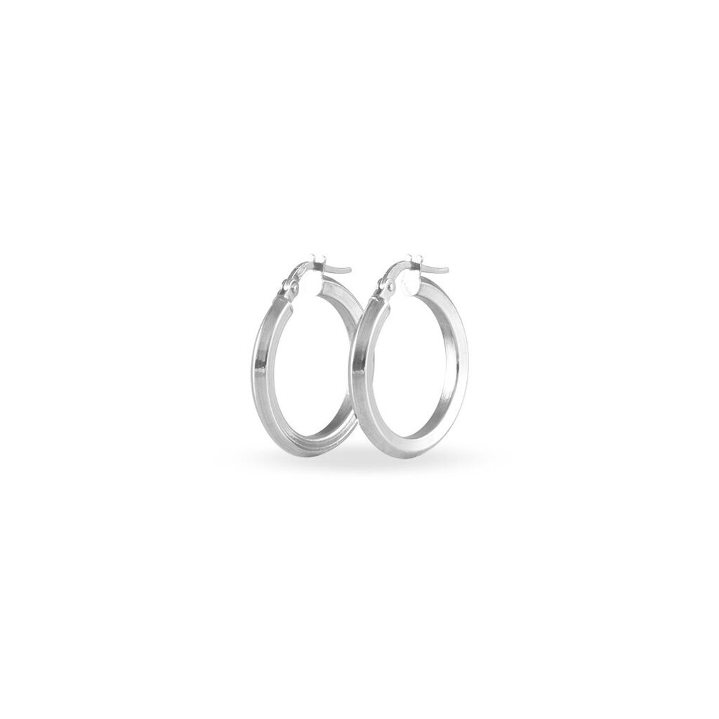 Créoles Ilana Or Blanc - Boucles d'oreilles créoles Femme | Histoire d’Or