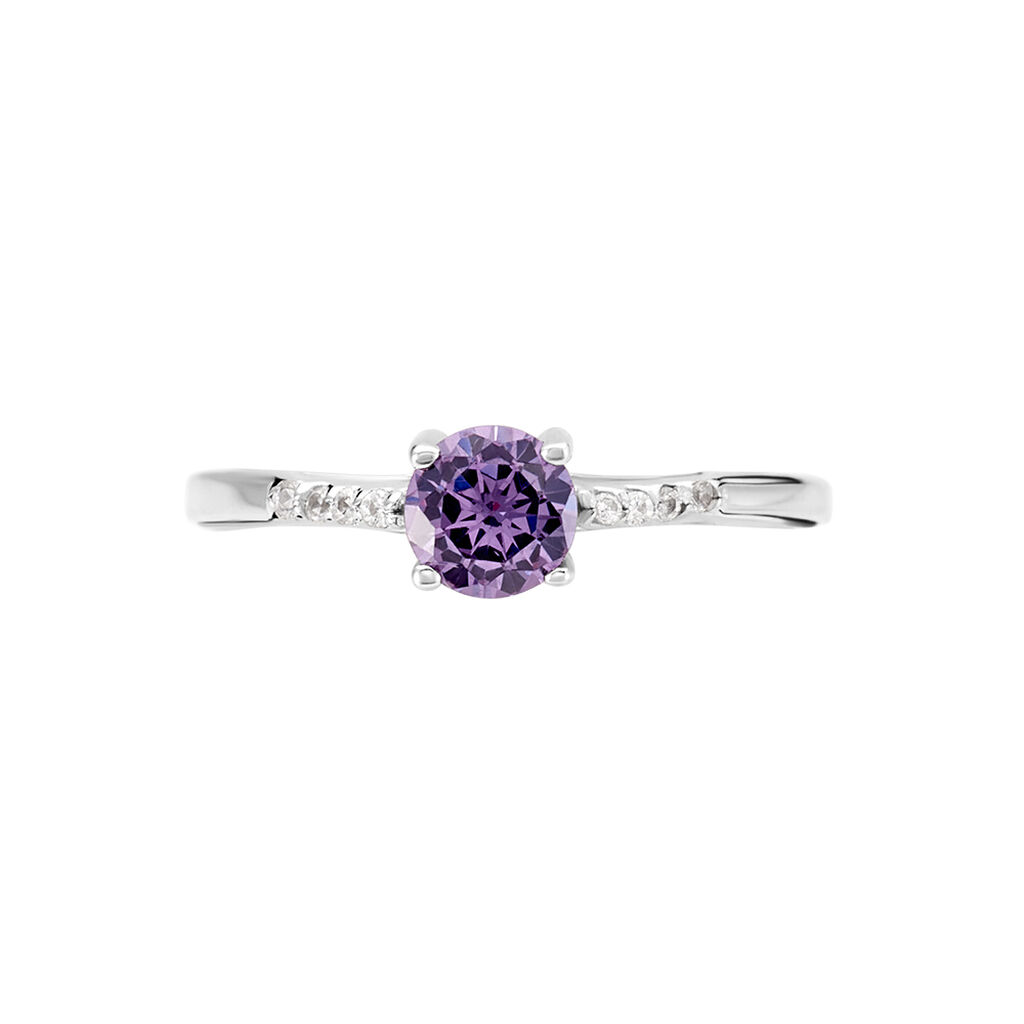 Bague Rio Argent Blanc Oxyde De Zirconium - Bagues solitaires Femme | Histoire d’Or