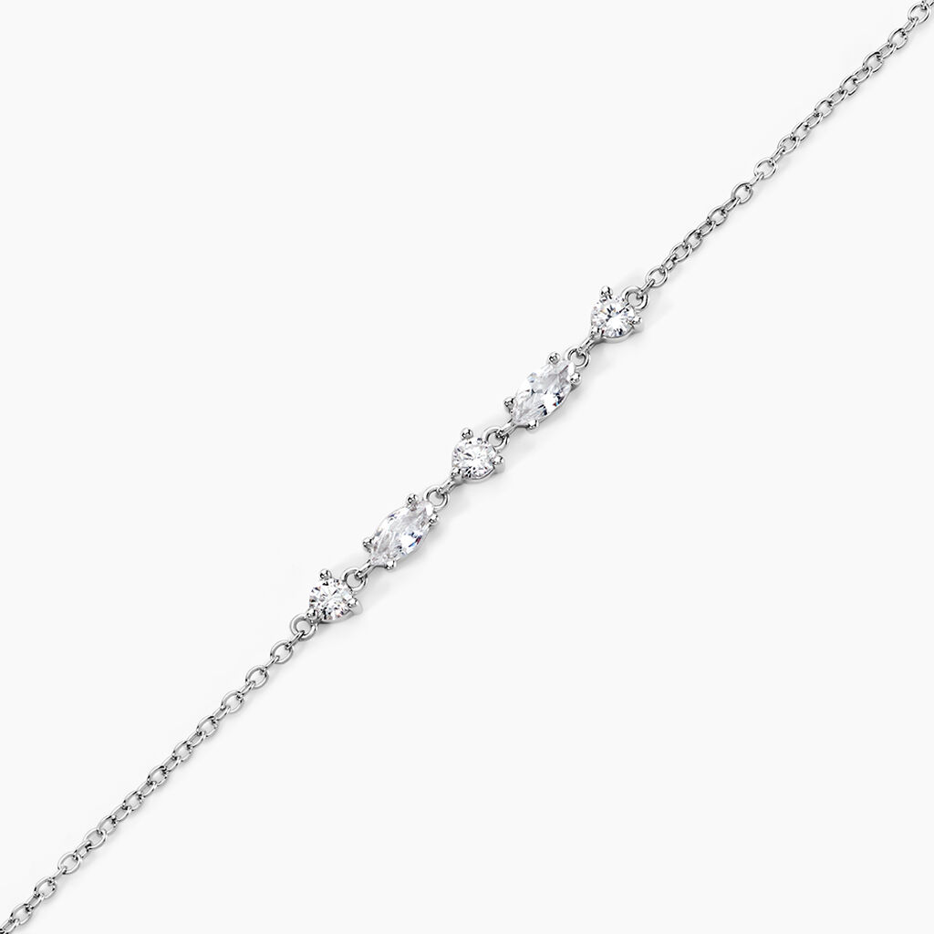 Bracelet Argent Blanc Eclat D'Aurore Oxyde De Zirconium - Bracelets Femme | Histoire d&rsquo;Or