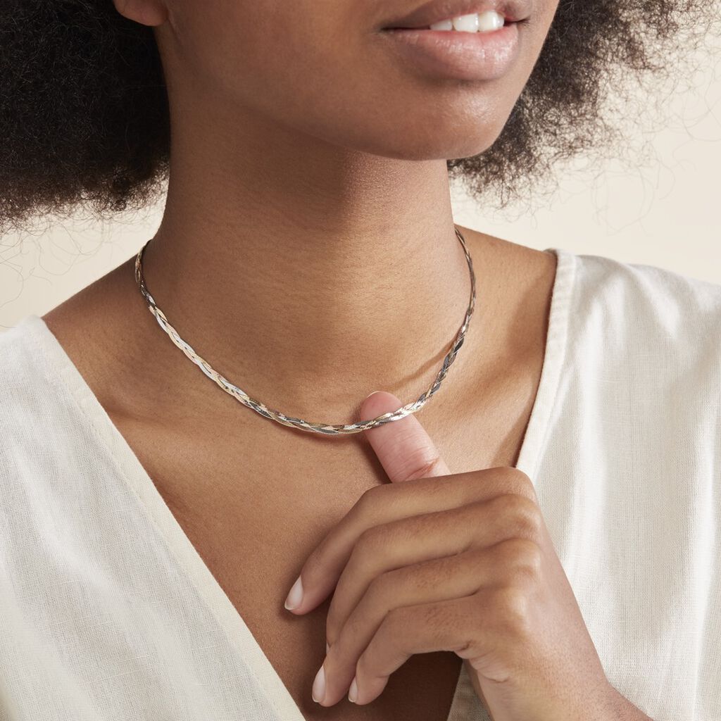 Collier Jasmin Tresse Or Tricolore - Chaines Femme | Histoire d’Or
