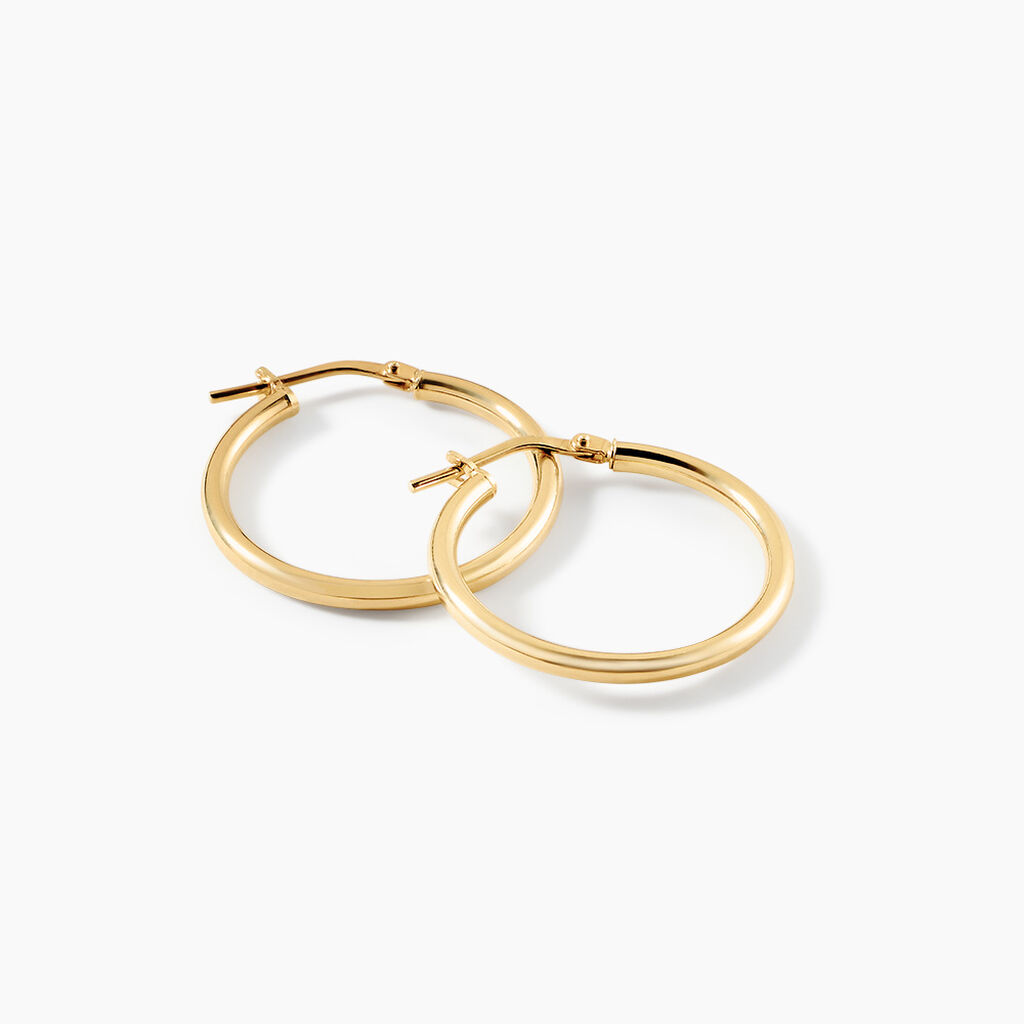 Cr&eacute;oles Verania Argent Dor&eacute; A L'Or 750/1000 - Boucles d'oreilles cr&eacute;oles Femme | Histoire d&rsquo;Or