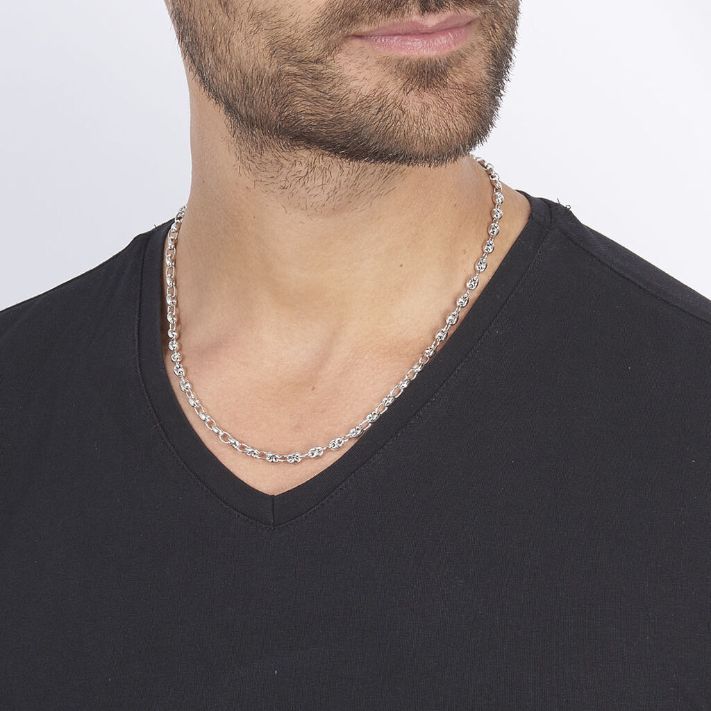 Collier Carrus Argent Blanc - Chaines Homme | Histoire d’Or