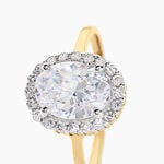 Bague Solitaire Cillie Or Jaune Oxyde De Zirconium - Bagues solitaires Femme | Histoire d&rsquo;Or