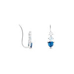 Boucles D'oreilles Lauressa Or Blanc Topaze Bleu Oxyde - Clous d'oreilles Femme | Histoire d&rsquo;Or