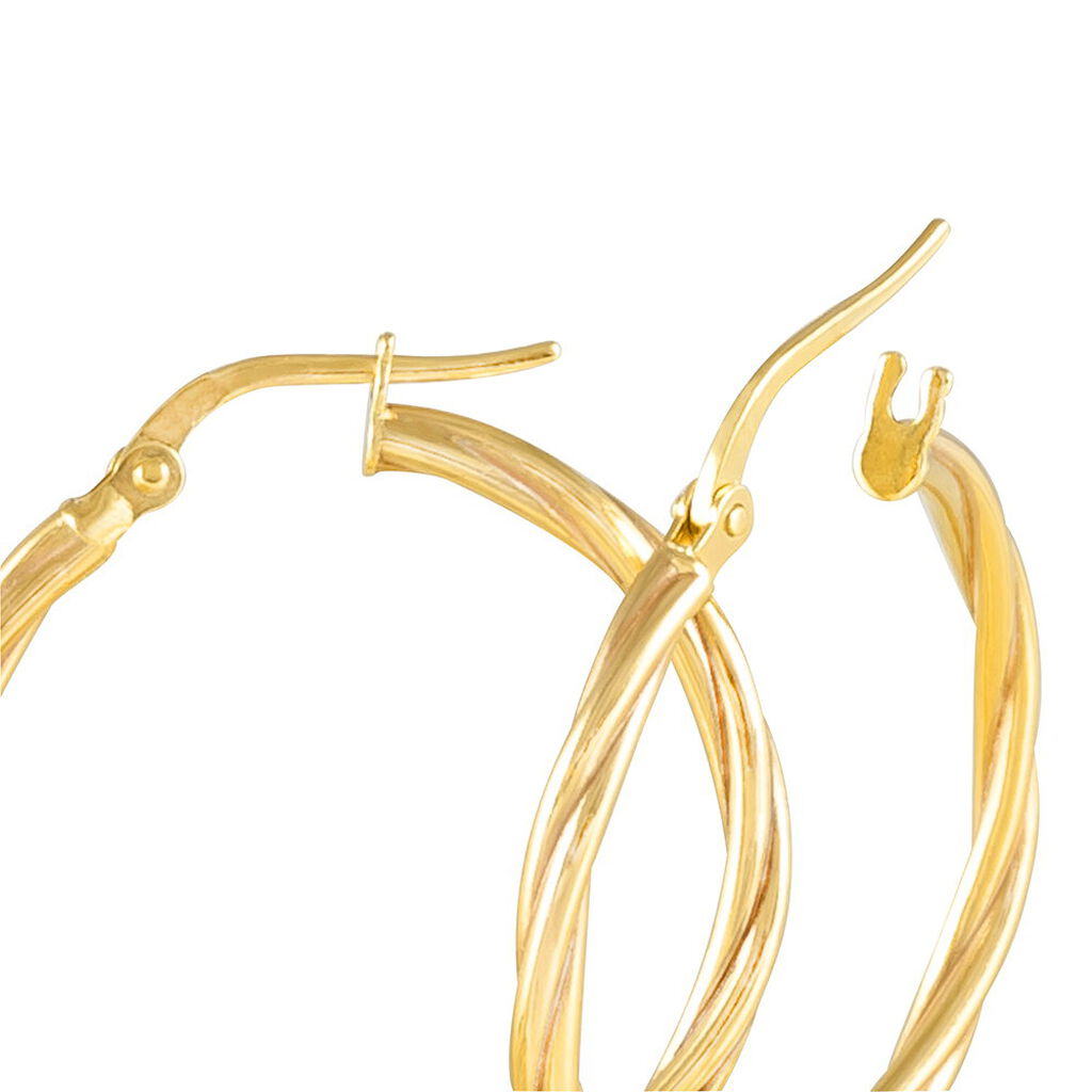 Créoles Youri Or Jaune - Boucles d'oreilles créoles Femme | Histoire d’Or