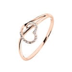 Bague Louise Or Rose Diamant - Bagues avec pierre Femme | Histoire d&rsquo;Or