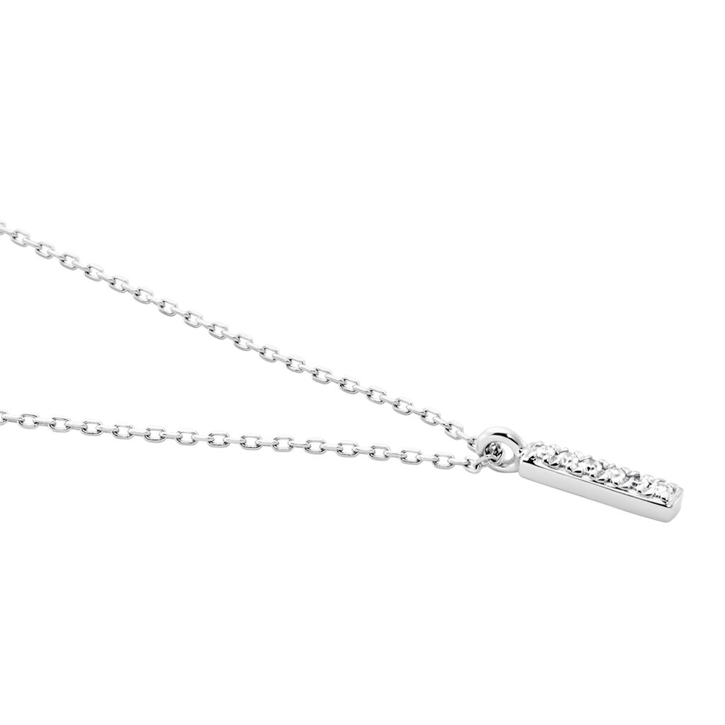 Collier Aprhodisia Or Blanc Diamant Blanc - Colliers Femme | Histoire d’Or