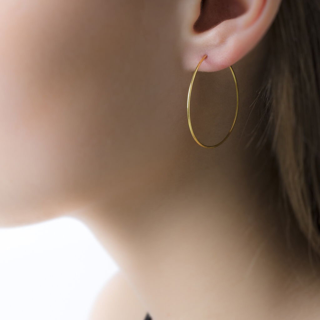 Créoles Muses Or Jaune - Boucles d'oreilles créoles Femme | Histoire d’Or