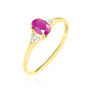 Bague Marie Or Jaune Rubis Et Diamant