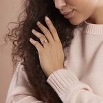 Bague Solitaire Sarah-lee Plaqu&eacute; Or Jaune Oxyde De Zirconium - Bagues solitaires Femme | Histoire d&rsquo;Or