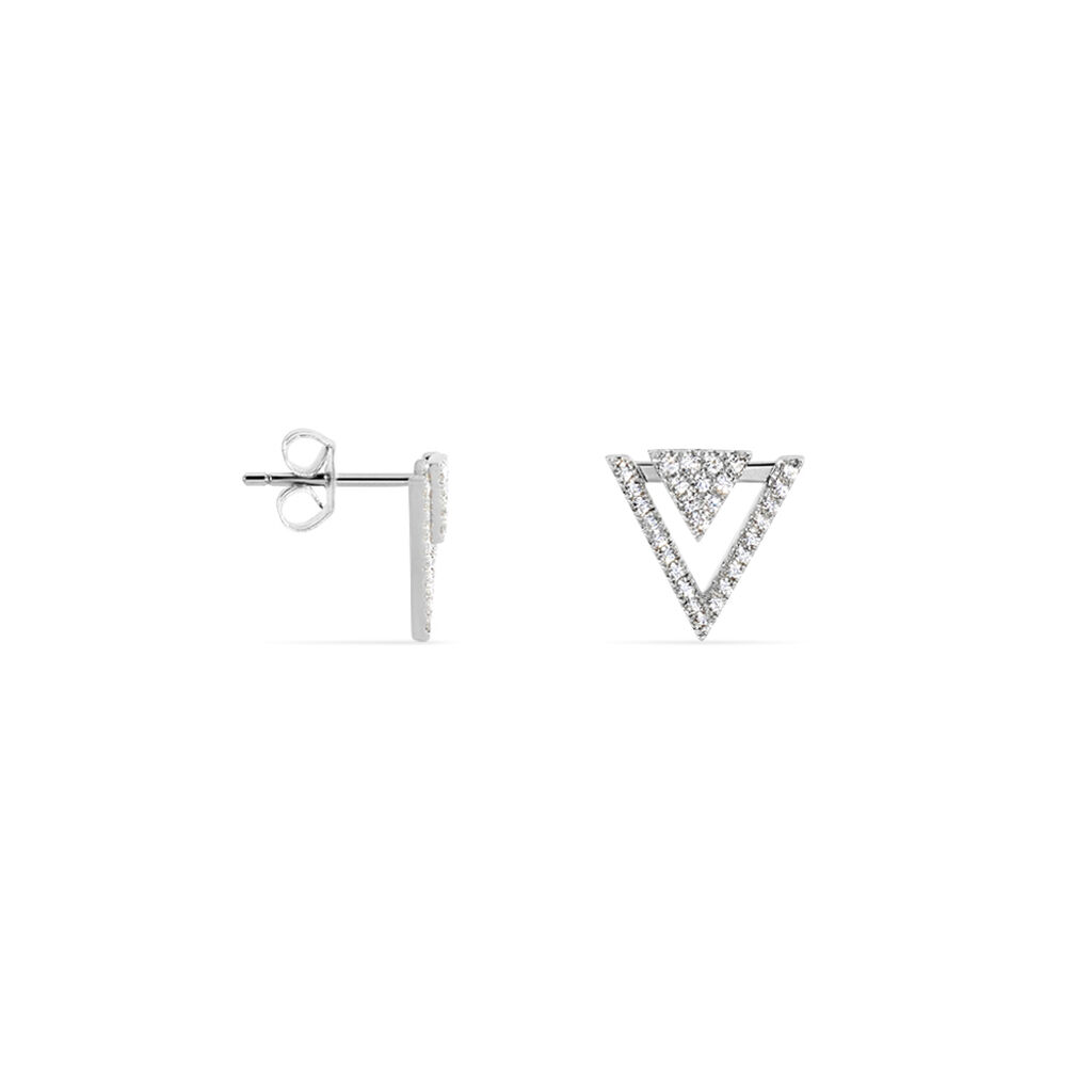 Boucles D'oreilles Pendantes Domnika Argent Blanc Oxyde De Zirconium - Boucles d'oreilles fantaisie Femme | Histoire d’Or
