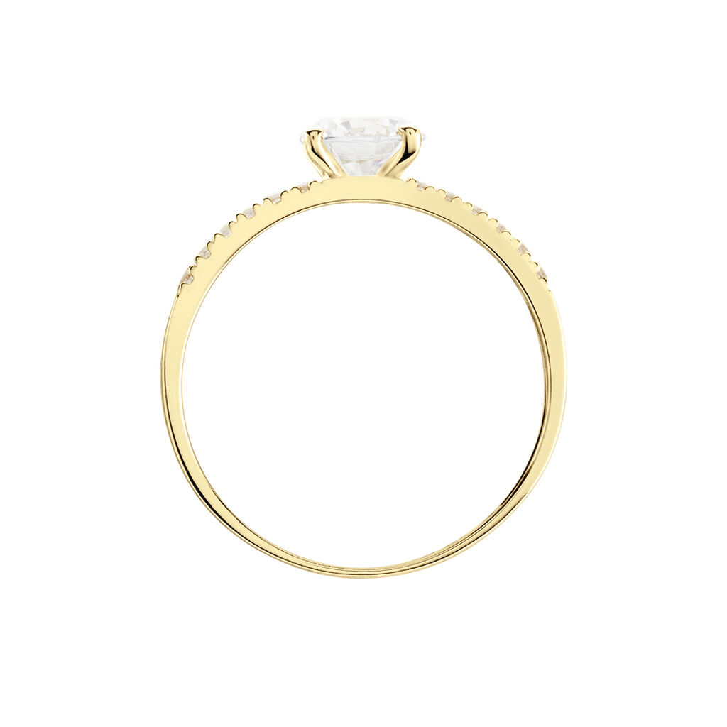 Bague Solitaire Or Jaune Cesarine Oxyde De Zirconium - Bagues solitaires Femme | Histoire d’Or
