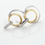 Boucles D'oreilles Pendantes Or Bicolore Eloisia Diamants - Boucles d'oreilles pendantes Femme | Histoire d&rsquo;Or