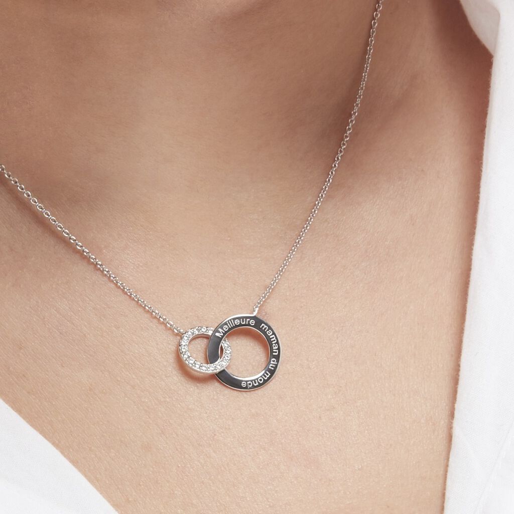 Collier Ananth Argent Blanc Oxyde De Zirconium - Colliers fantaisie Femme | Histoire d’Or