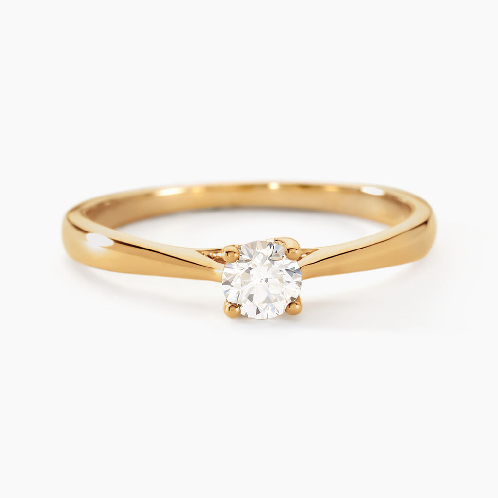 Bague Solitaire One Or Jaune Diamant - Bagues solitaires Femme | Histoire d&rsquo;Or