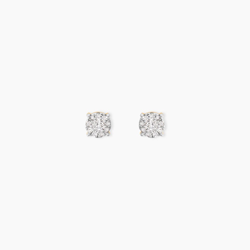Boucles D'oreilles Puces Artemis Or Jaune Diamants - Clous d'oreilles Femme | Histoire d’Or