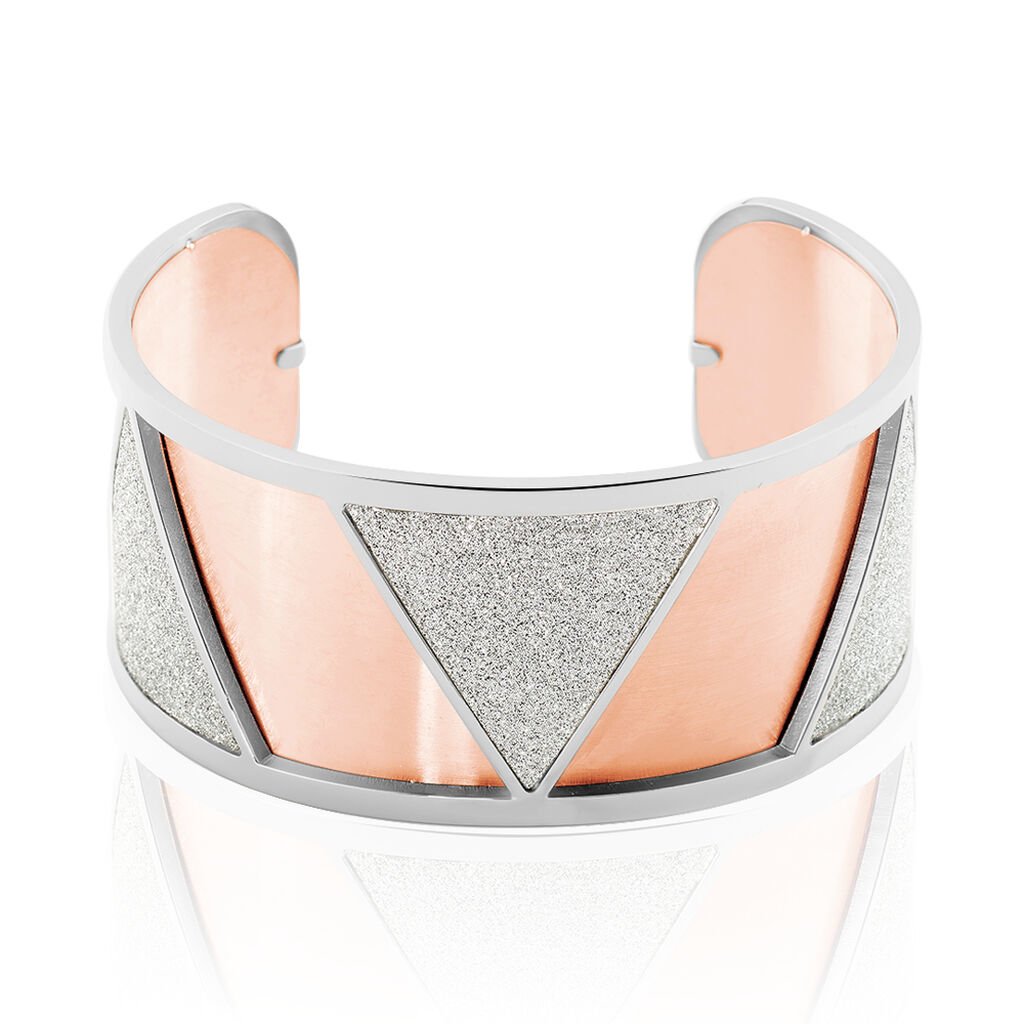 Bracelet Jonc Andrina Acier Blanc - Bracelets joncs Femme | Histoire d’Or